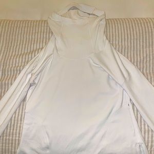Lululemon White Cowl Neck Hoodie Pullover